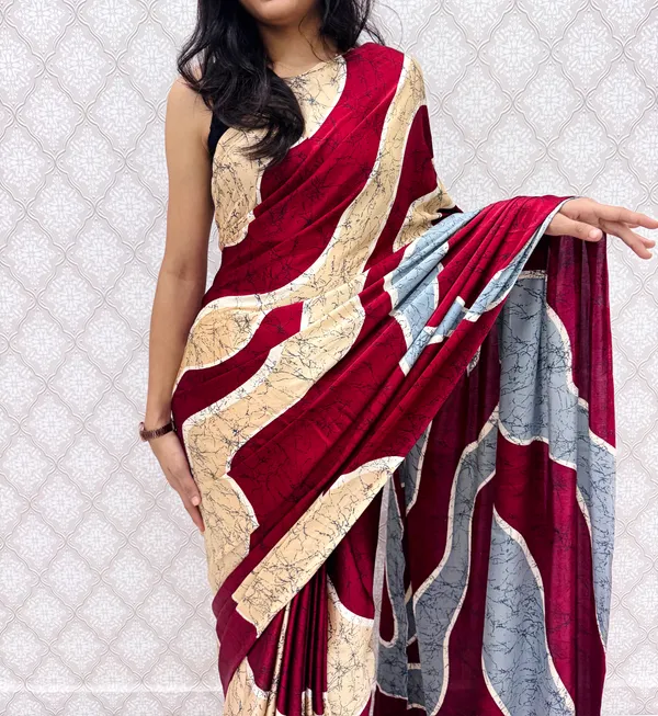 Red_Satin_Silk_Zariya_Abstract_Wave_Saree_For_Women