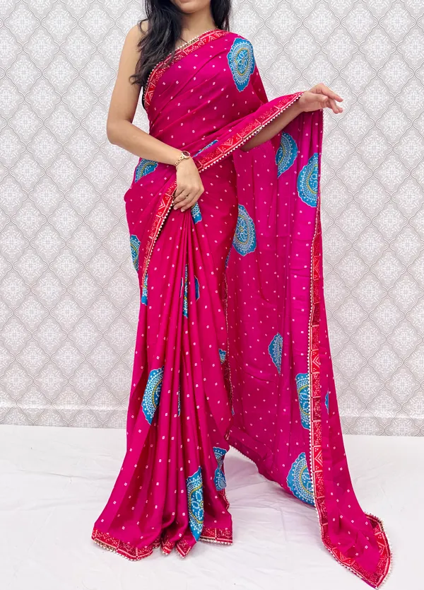 Pink_Chinon_Silk_Traditional_Bandhani_Inspired_Prints_Saree_For_Women