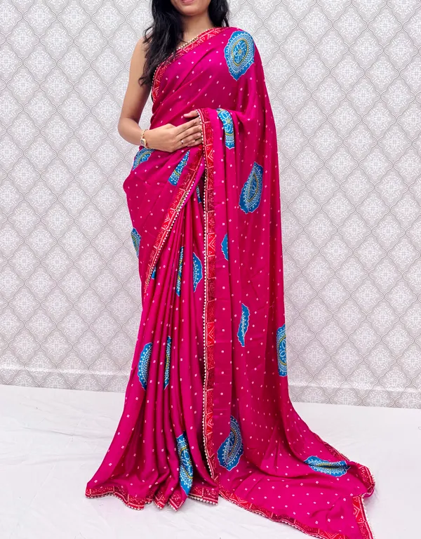 Pink_Chinon_Silk_Traditional_Bandhani_Inspired_Prints_Saree_For_Women