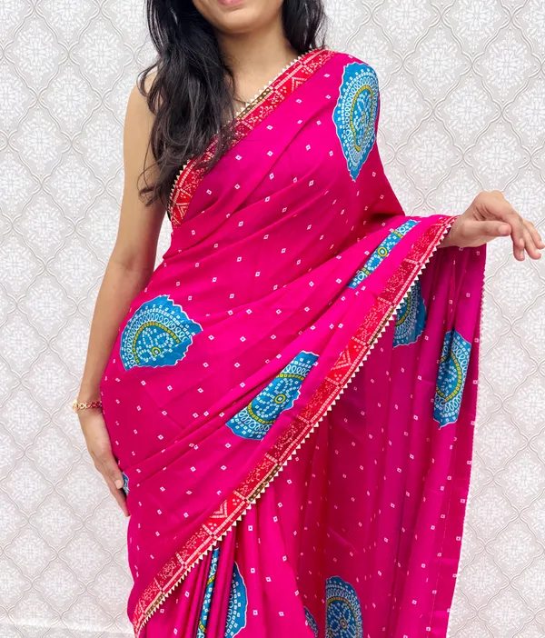 Pink_Chinon_Silk_Traditional_Bandhani_Inspired_Prints_Saree_For_Women