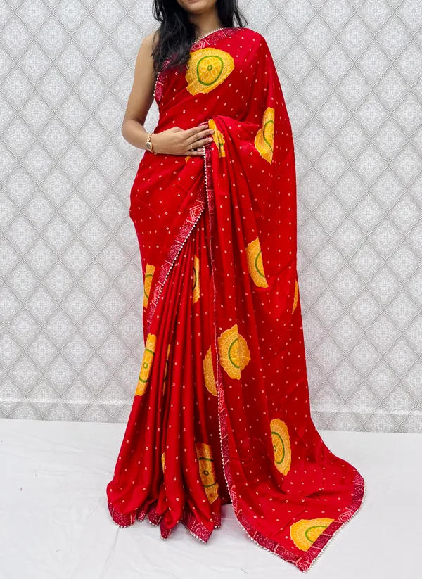Red_Chinon_Silk_Traditional_Bandhani_Inspired_Prints_Saree_For_Women