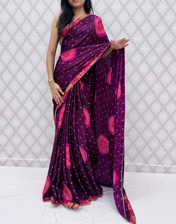 Wine_Chinon_Silk_Traditional_Bandhani_Inspired_Prints_Saree_For_Women