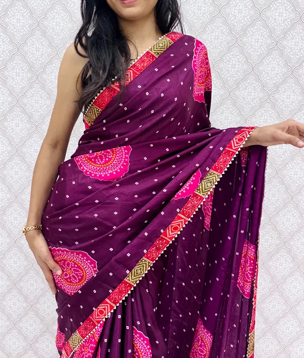 Wine_Chinon_Silk_Traditional_Bandhani_Inspired_Prints_Saree_For_Women