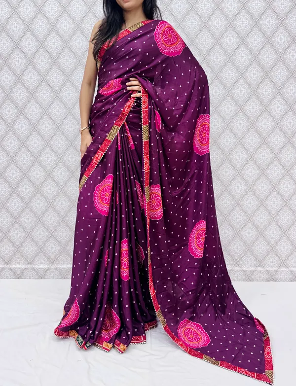 Wine_Chinon_Silk_Traditional_Bandhani_Inspired_Prints_Saree_For_Women