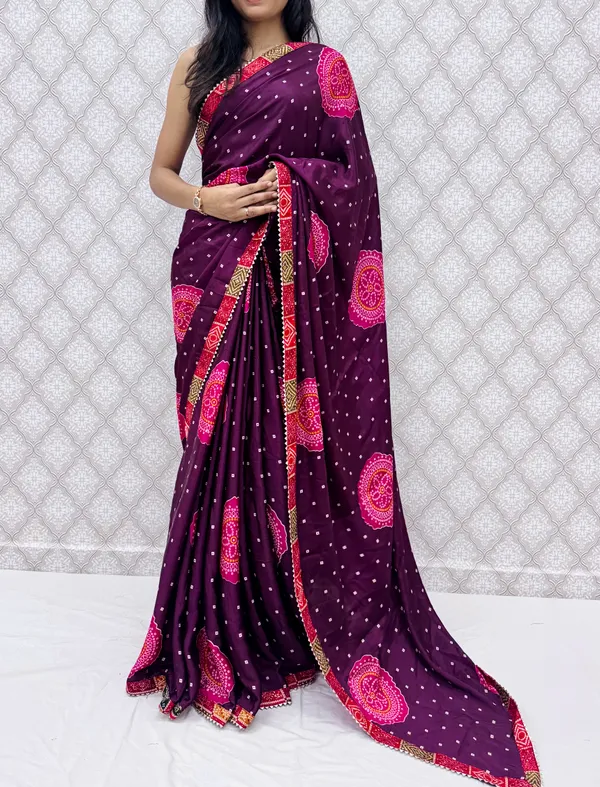 Wine_Chinon_Silk_Traditional_Bandhani_Inspired_Prints_Saree_For_Women