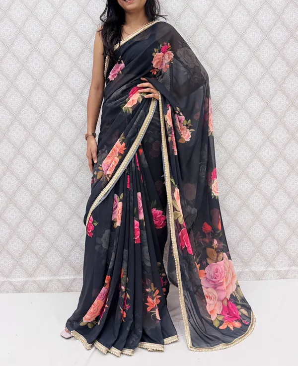Black_Digital_Print_Bollywood_Georgette_Saree_For_Women