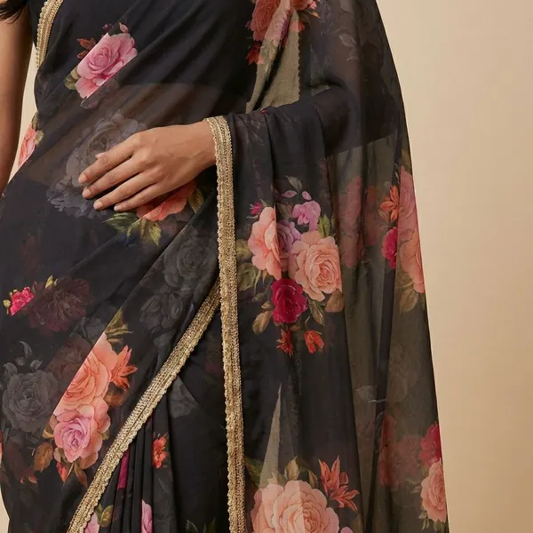 Black_Digital_Print_Bollywood_Georgette_Saree_For_Women