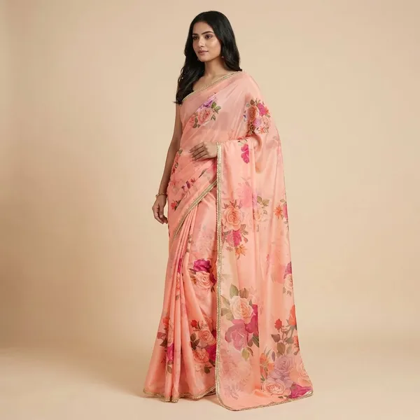 Peach_Digital_Print_Bollywood_Georgette_Saree_For_Women