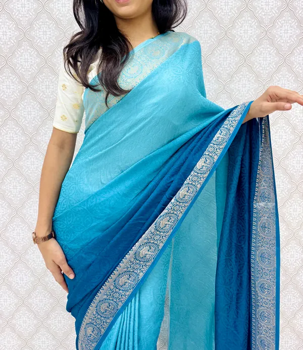 Blue_Marshmellow_Saree_For_Women