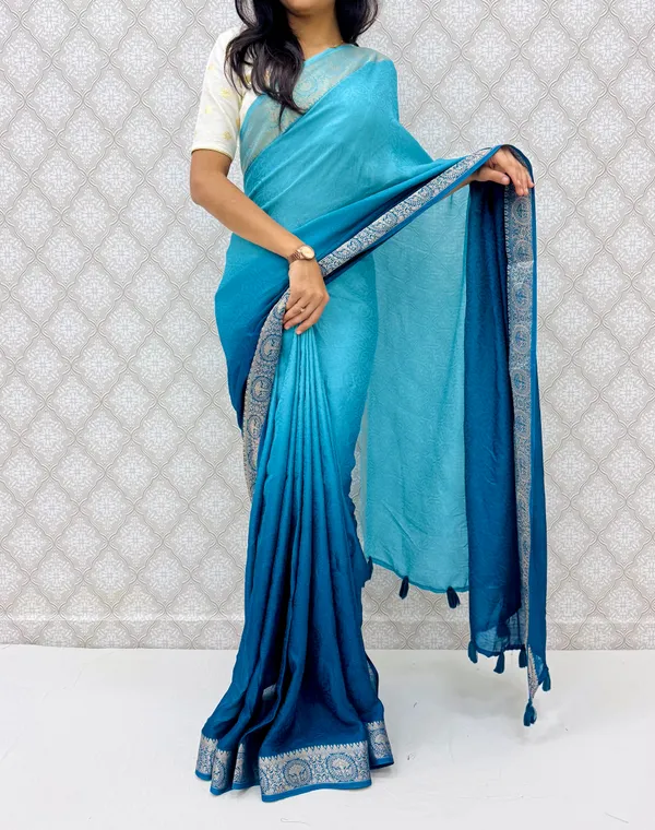 Blue_Marshmellow_Saree_For_Women