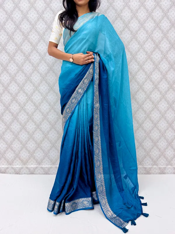 Blue_Marshmellow_Saree_For_Women