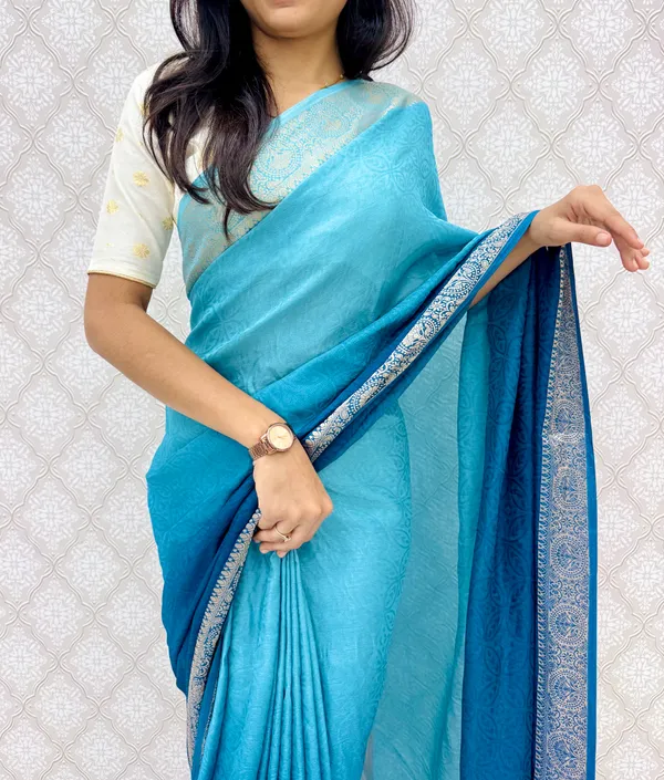 Blue_Marshmellow_Saree_For_Women