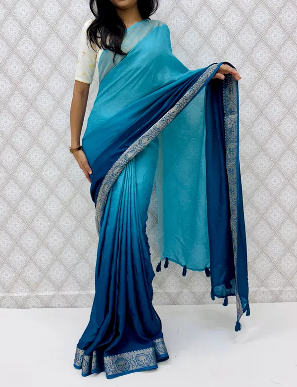 Blue_Marshmellow_Saree_For_Women