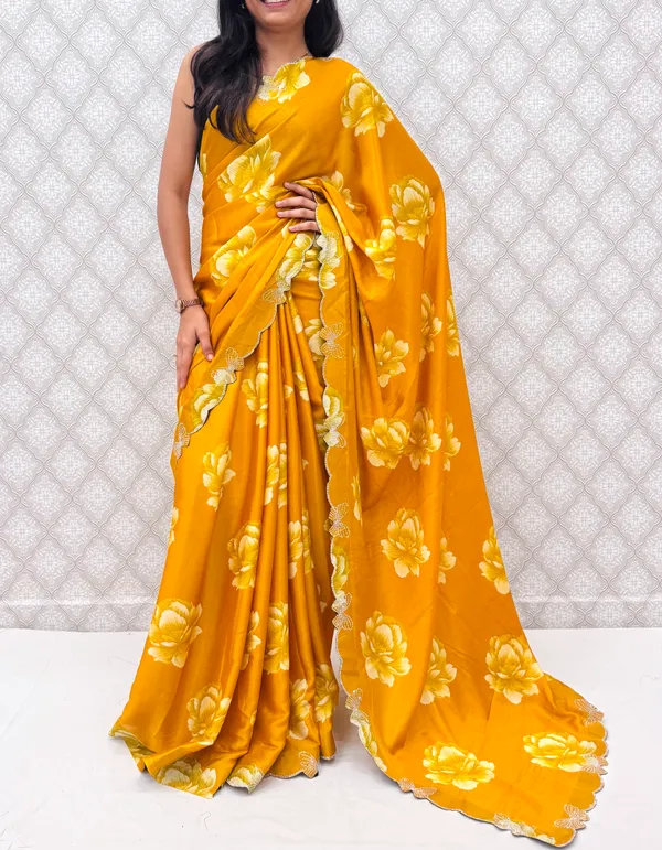 Yellow_Chinon_Silk_Elegant_Floral_Prints_Saree_For_Women