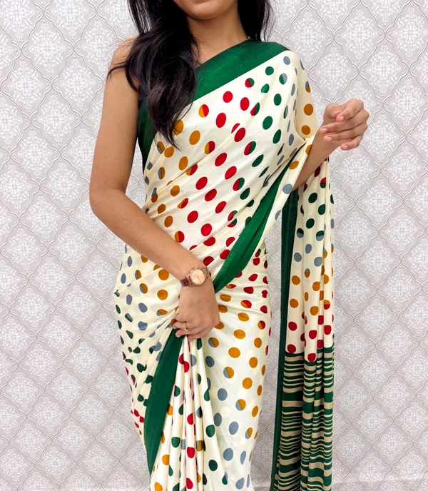 Green_Georgette_Vibrant_Polka_Charm_Saree_For_Women