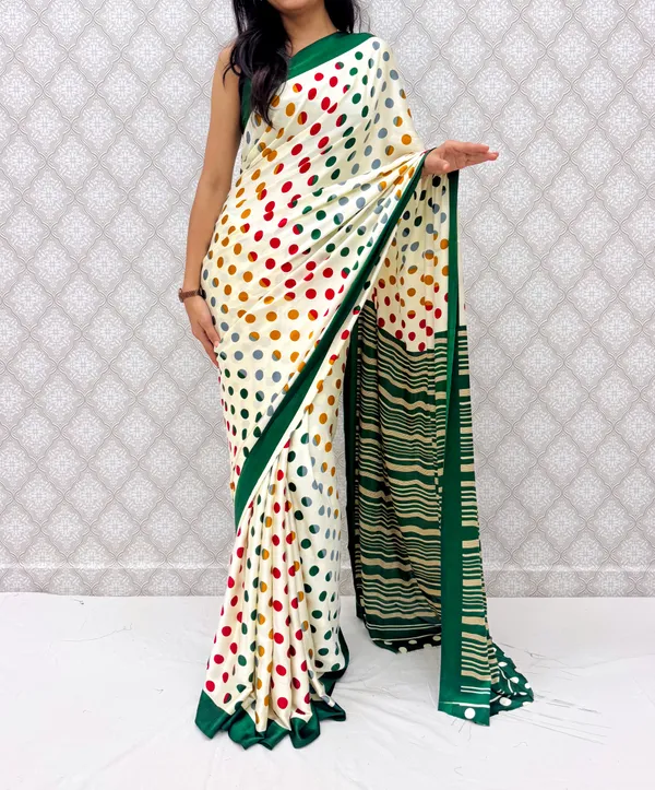 Green_Georgette_Vibrant_Polka_Charm_Saree_For_Women