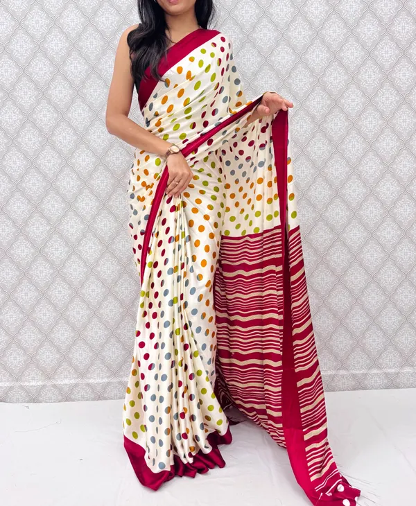 Red_Satin_Silk_Vibrant_Polka_Charm_Saree_For_Women
