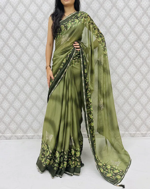Designer_Floral_Border_Georgette_Sarees_�_Party_Wear_Collection_-_Mahendi