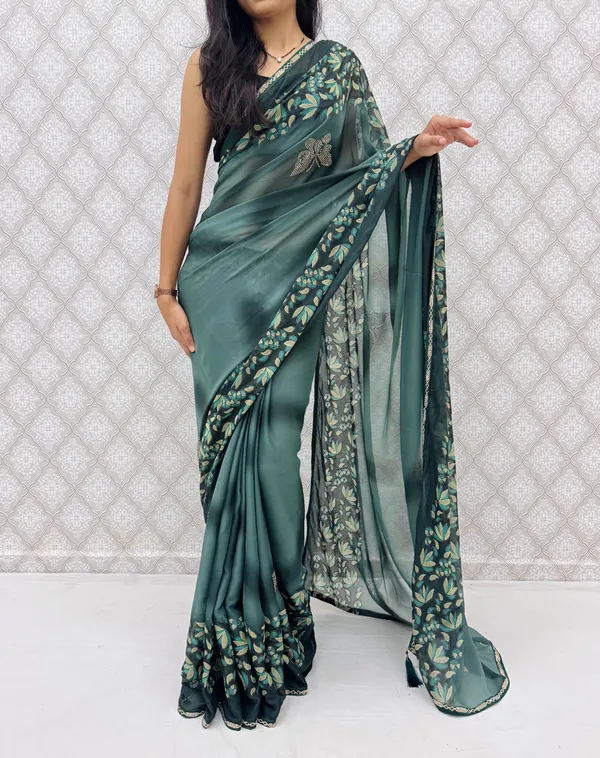 Designer_Floral_Border_Georgette_Sarees_�_Party_Wear_Collection_-_Rama