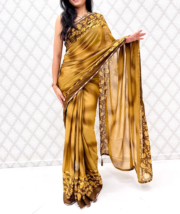 Designer_Floral_Border_Georgette_Sarees_�_Party_Wear_Collection_-_Yellow