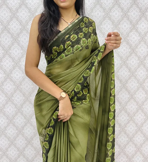 Designer_Floral_Border_Georgette_Sarees_�_Party_Wear_Collection_-_Mahendi