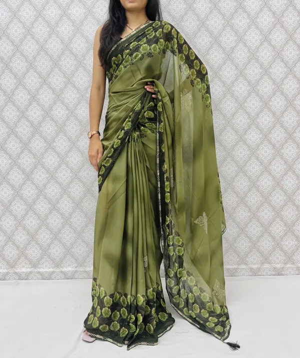 Designer_Floral_Border_Georgette_Sarees_�_Party_Wear_Collection_-_Mahendi