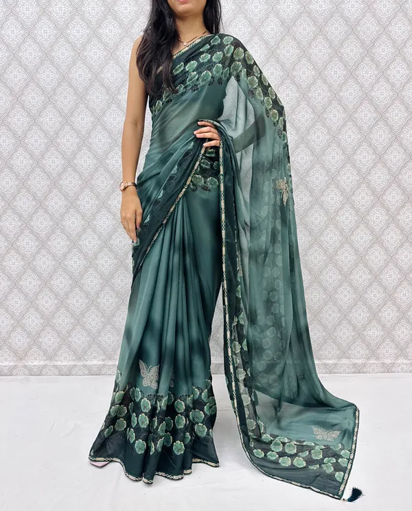 Designer_Floral_Border_Georgette_Sarees_�_Party_Wear_Collection_-_Rama
