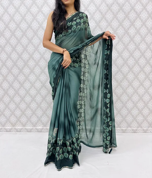 Designer_Floral_Border_Georgette_Sarees_�_Party_Wear_Collection_-_Rama