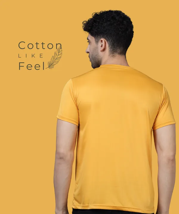 Mustard_Premium_Micro_Polyester_Dry_Fit_Round_Neck_T-Shirt_For_Men
