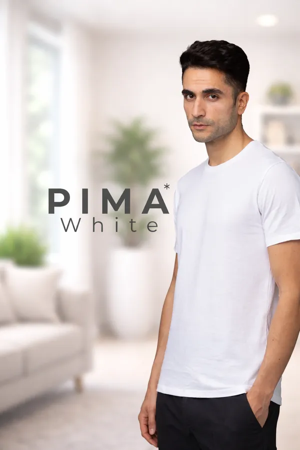 White_Premium_Pima_Cotton_Round_Neck_T-Shirt_For_Men