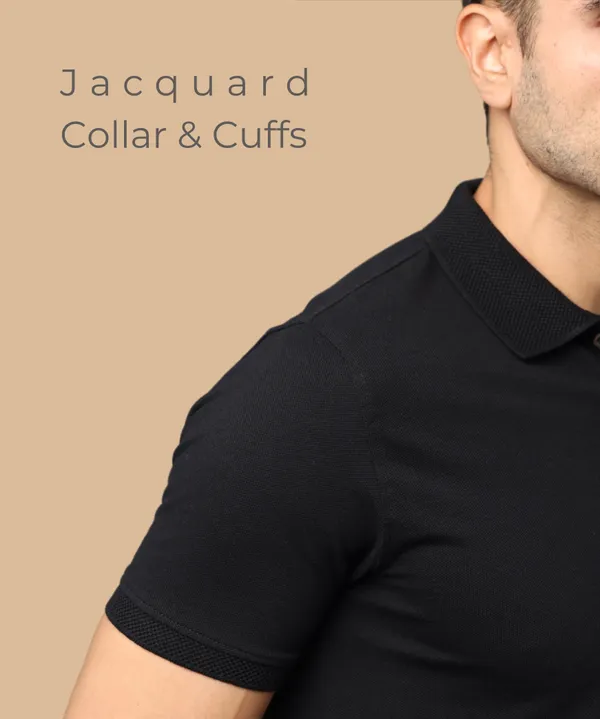 Classic_Black_Premium_Recycled_Cotton_Jacquard_Polo_T-Shirt_For_Men