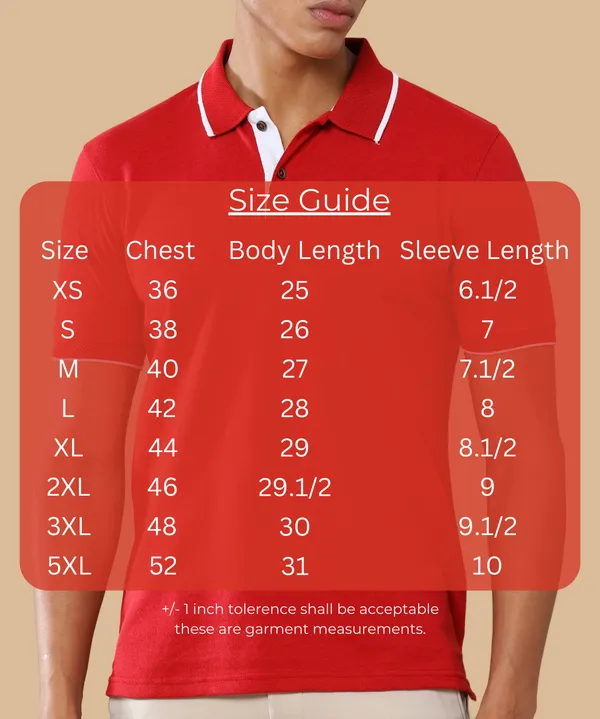 Heather_Red_Premium_Recycled_Cotton_Jacquard_Polo_T-Shirt_For_Men