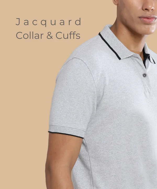 Heather_Grey_Premium_Recycled_Cotton_Jacquard_Polo_T-Shirt_For_Men