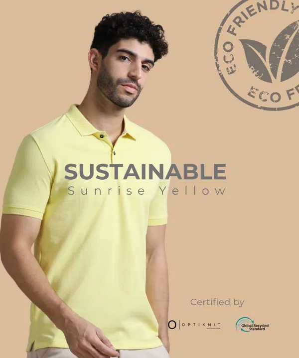 Sunris_Yellow_Premium_Recycled_Cotton_Jacquard_Polo_T-Shirt_For_Men