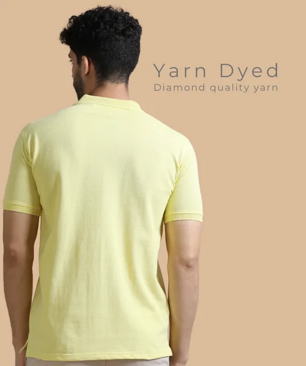 Sunris_Yellow_Premium_Recycled_Cotton_Jacquard_Polo_T-Shirt_For_Men