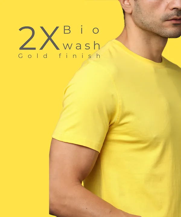 Yellow_Premium_Pima_Cotton_Round_Neck_T-Shirt_For_Men