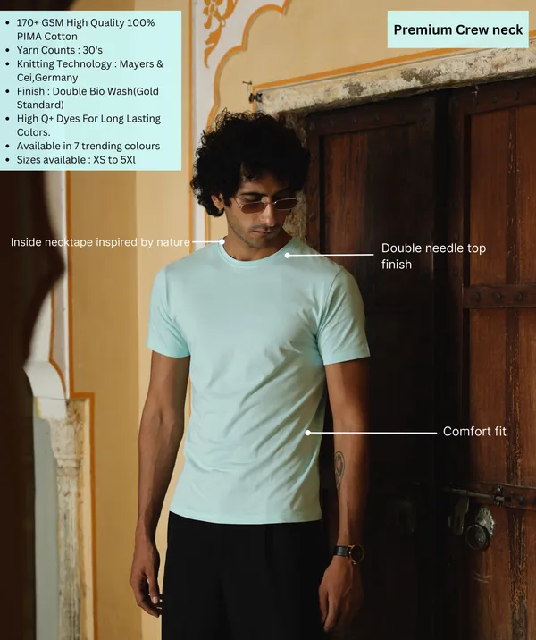 Mint_Blue_Premium_Pima_Cotton_Round_Neck_T-Shirt_For_Men