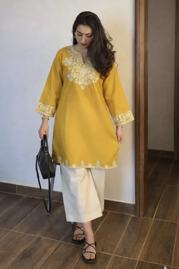 Yellow_Cotton_Kurta_Palazzo_Set_For_Women