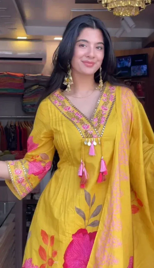 Burnt_Orange_Cotton_Suit_Set_For_Women