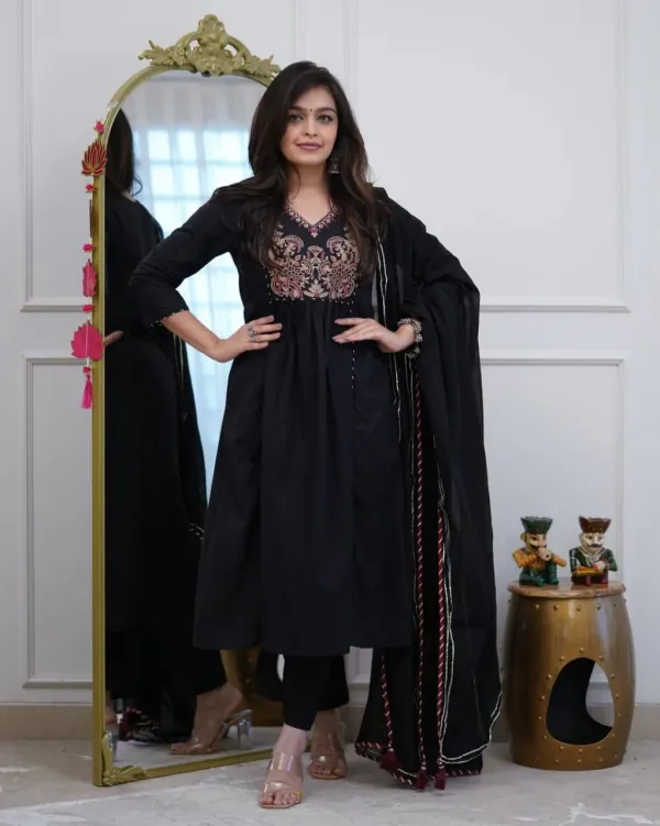 Black_Embroidered_Kurta_Set_with_Dupatta