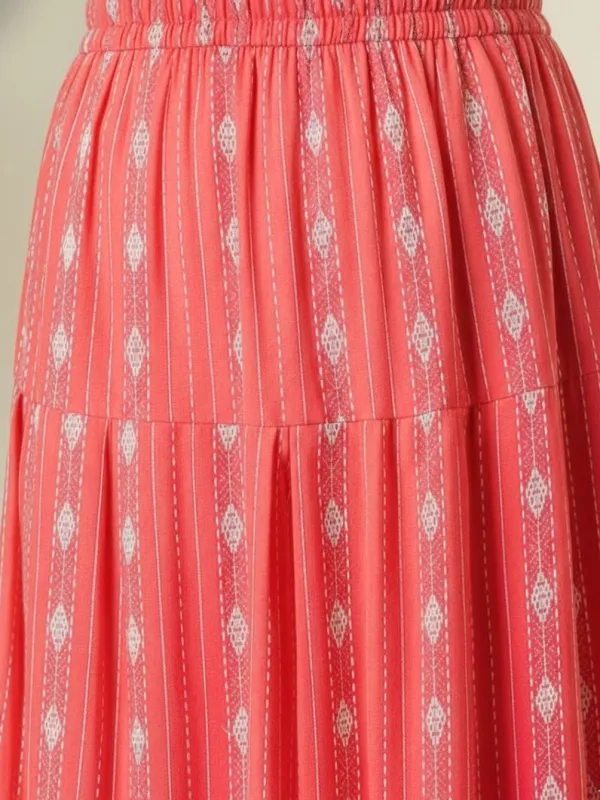 Coral_Pink_Printed_Cotton_Kurta_Pant_Set