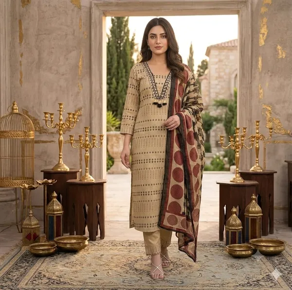 Elegant_Beige_Printed_Lawn_Suit_with_Statement_Dupatta