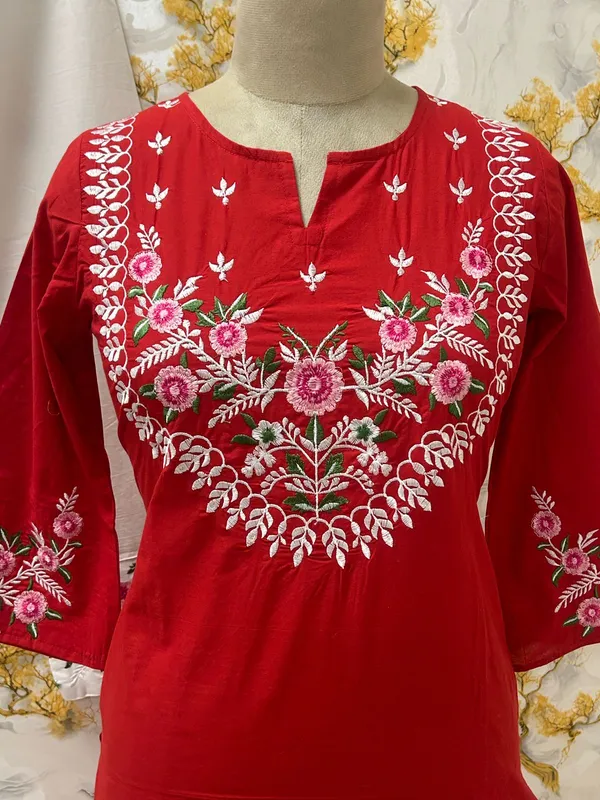 Elegant_Red_Embroidered_Kurta_Look