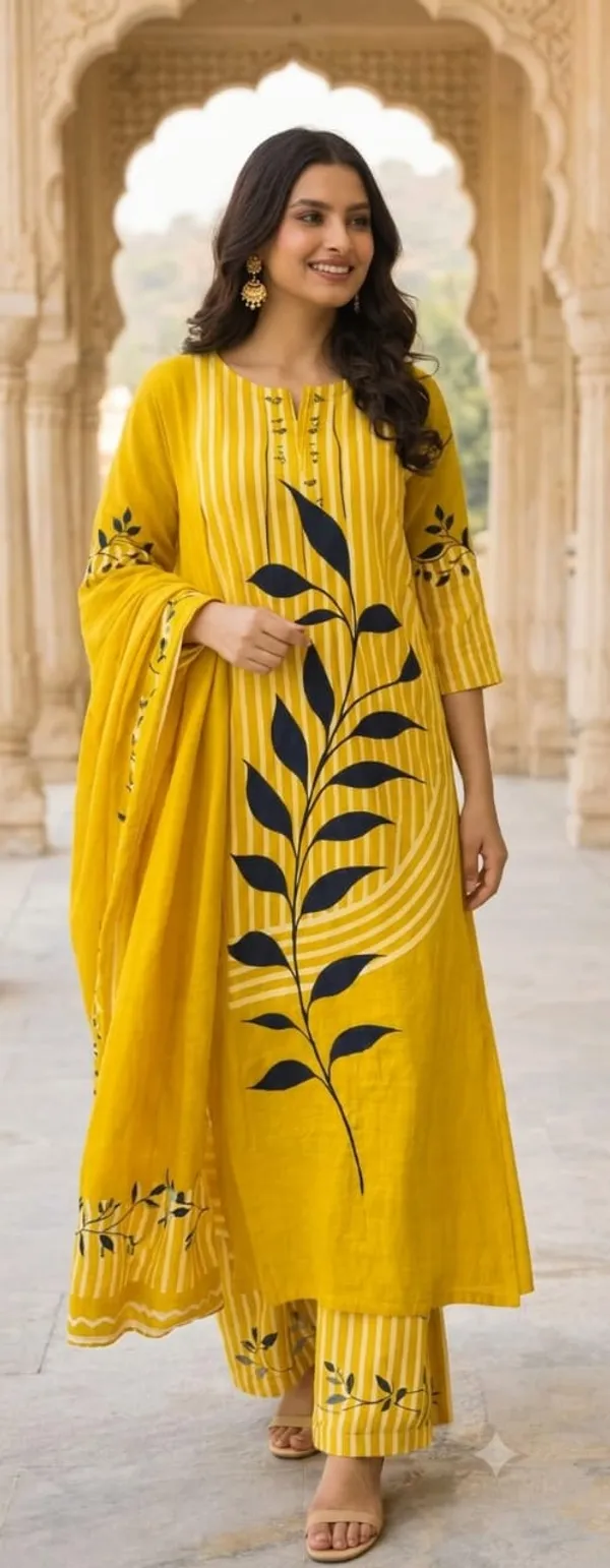 Mustard_Yellow_Printed_Kurta_Palazzo_Dupatta_Set_for_Women