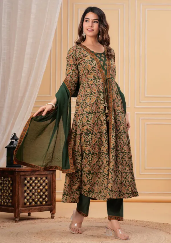 Green_Cotton_Kurta_Set_For_Women