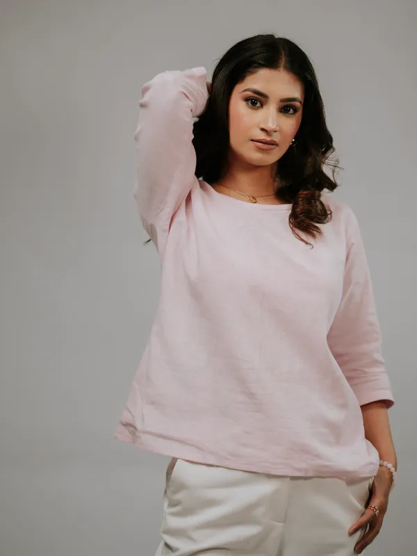 Pink_Puff_Sleeve_Sweatshirt_And_Blacm_Ribbed_Crop_Top_For_Women_Pack_Of_2