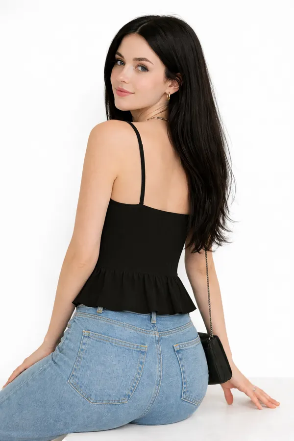 Black_And_White_Peplum_Cami_Top_And_Bell_Sleeve_Top_For_Women_Combo_Pack_Of_2
