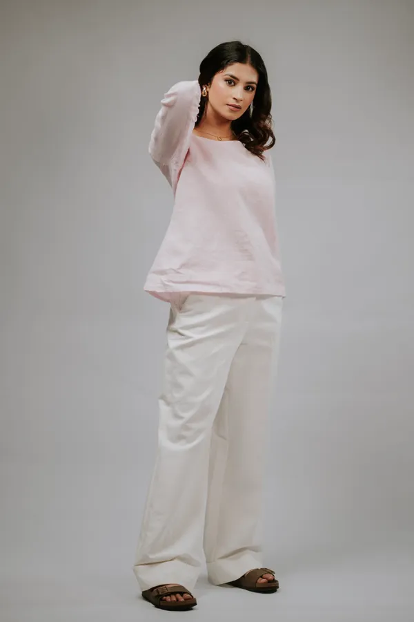 Pink_Puff_Sleeve_Sweatshirt_And_Blacm_Ribbed_Crop_Top_For_Women_Pack_Of_2