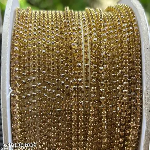 2mm_Gold_Metal_RhimeStone_Cup_Chain_Lace