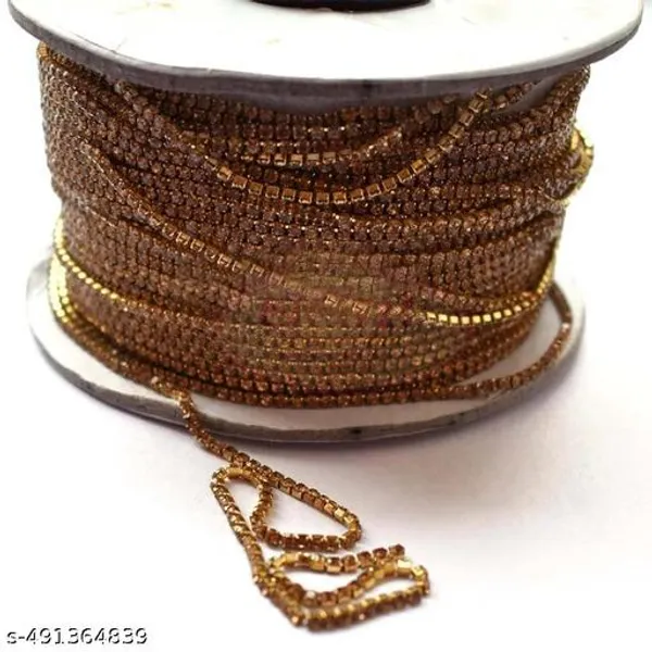 2mm_Gold_Metal_RhimeStone_Cup_Chain_Lace